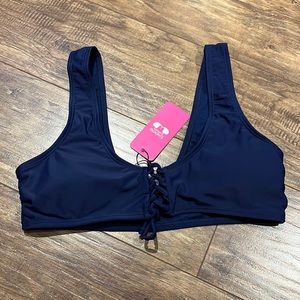 Navy blue Shekini padded bikini top